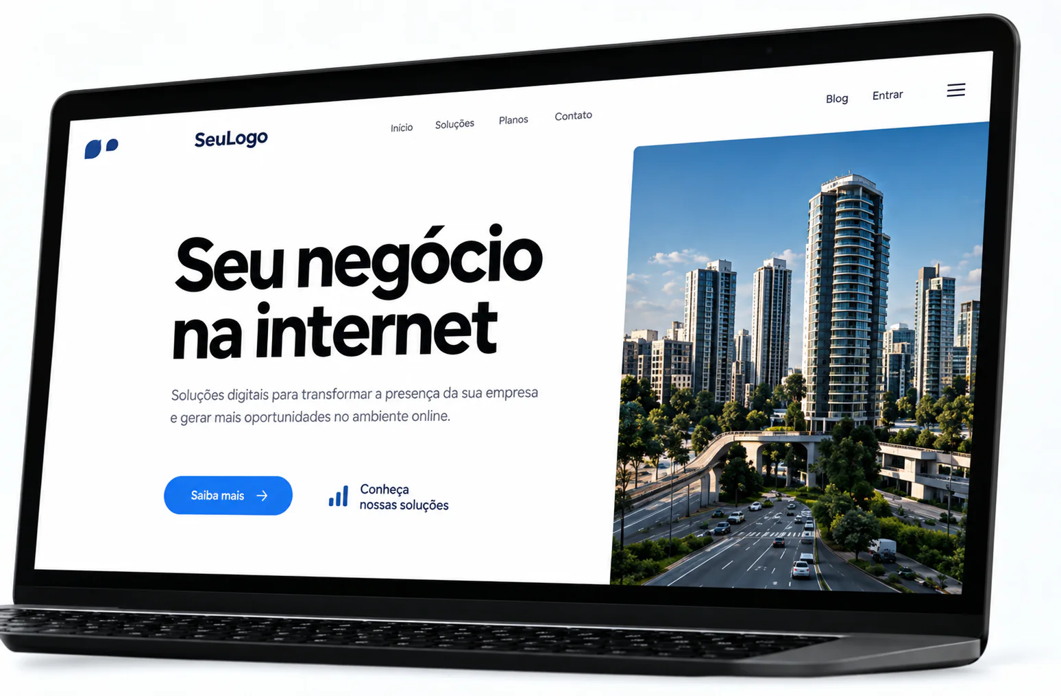 Exemplo de tela para Sites Profissionais